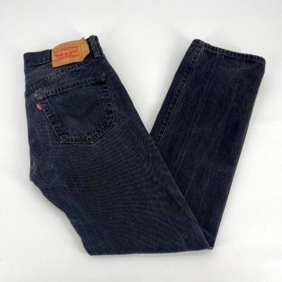 Levi's 501 Retro Straight Leg High Rise Black Jean - Picture 7 of 7